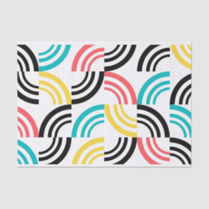 Papel De Seda Colorido, moderno, divertido, gráfico geométrico a