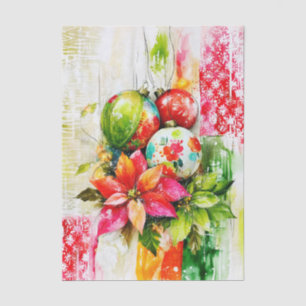 Papel De Seda Colorido Navidad Medios Mixtos FP5R Decoupage
