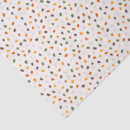 Papel De Seda Colorido Patrón de Confeti de Terrazzo Cálido Retr