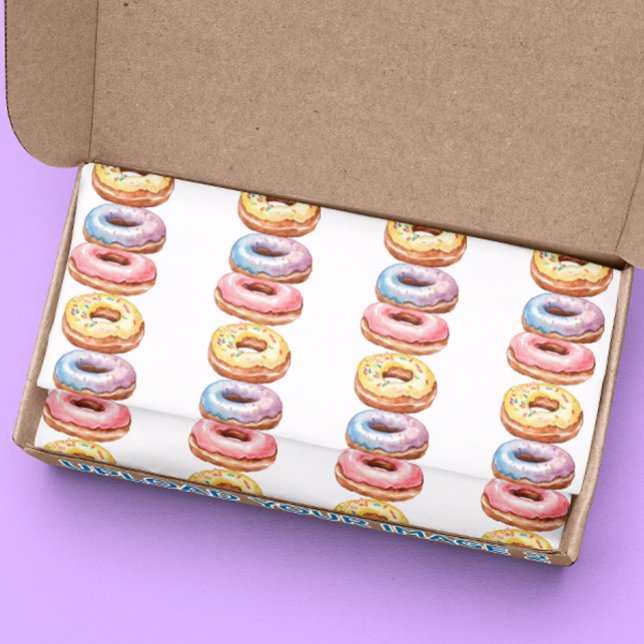Papel De Seda Colorido patrón de donut de diversión (Subido por el creador)