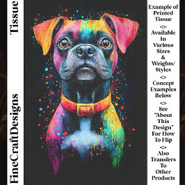 Papel De Seda Colorido Pop Art Short Perro Haired CS6 Decoupage