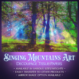 Papel De Seda Coloridos árboles del arcoiris y decoración mágica