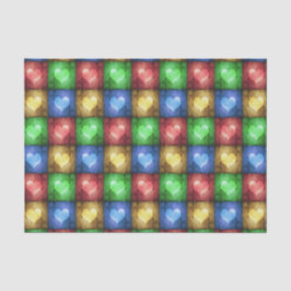 Papel De Seda Coloridos corazones rústicos El día de San Valentí