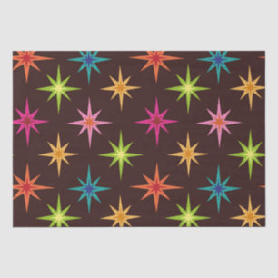 Papel De Seda Coloridos Funky A Mediados Del Siglo Starburst Ató