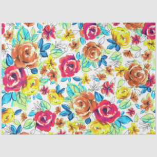 Papel De Seda Coloridos patrones de rosas vintage