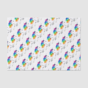 Papel De Seda Colorosa de color de arcoiris unicornio Giro mágic