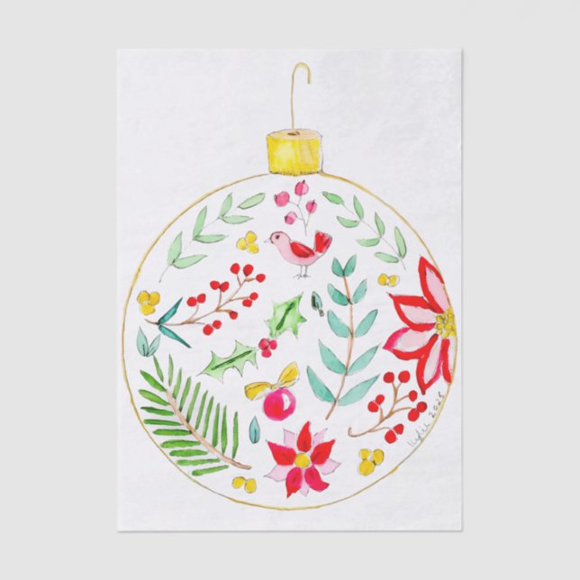 Papel De Seda Colourful Christmas Ornament (Anverso)