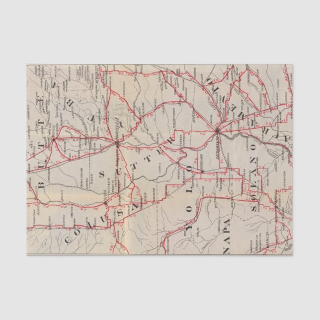 Papel De Seda Colusa, Yolo, Napa, mota, Yuba, Sutter, Solano (Anverso)