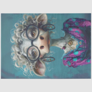 Papel De Seda Comedia de las vacas de la dama caprichosa