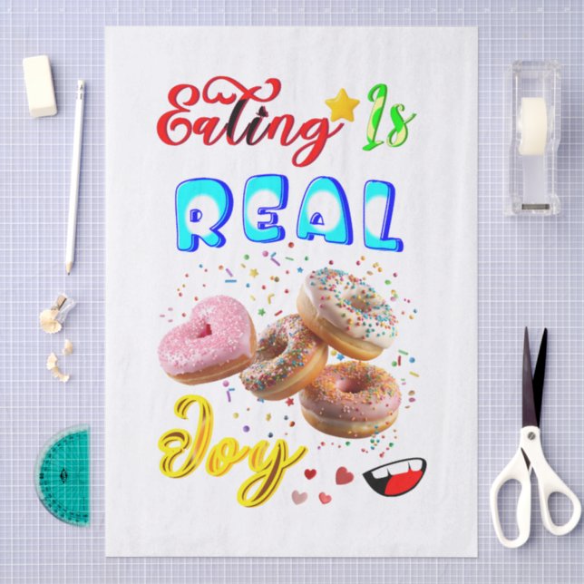 Papel De Seda Comer vajilla es una alegría real (Artesanía)