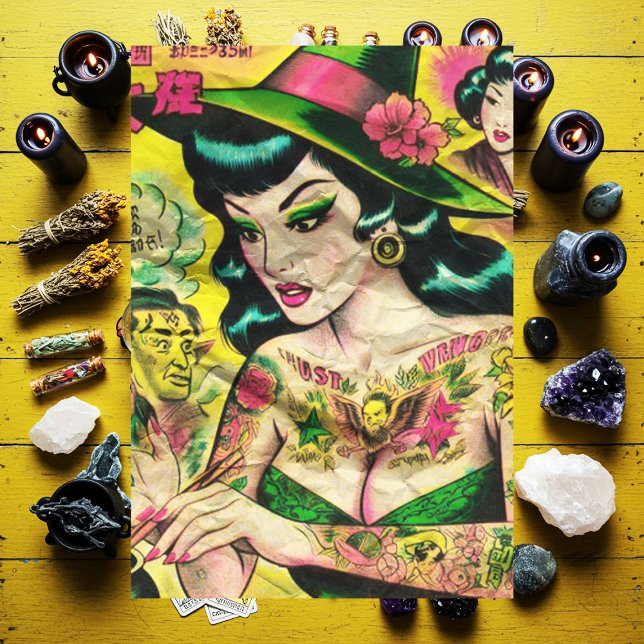 Papel De Seda Comics Retro De Brujas Orientales (Subido por el creador)