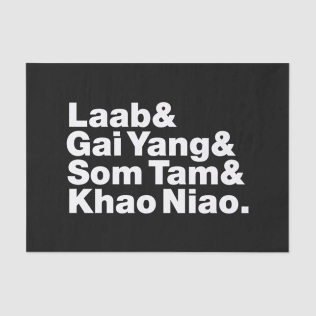 Papel De Seda Comida callejera tailandesa de Isaan (Anverso)