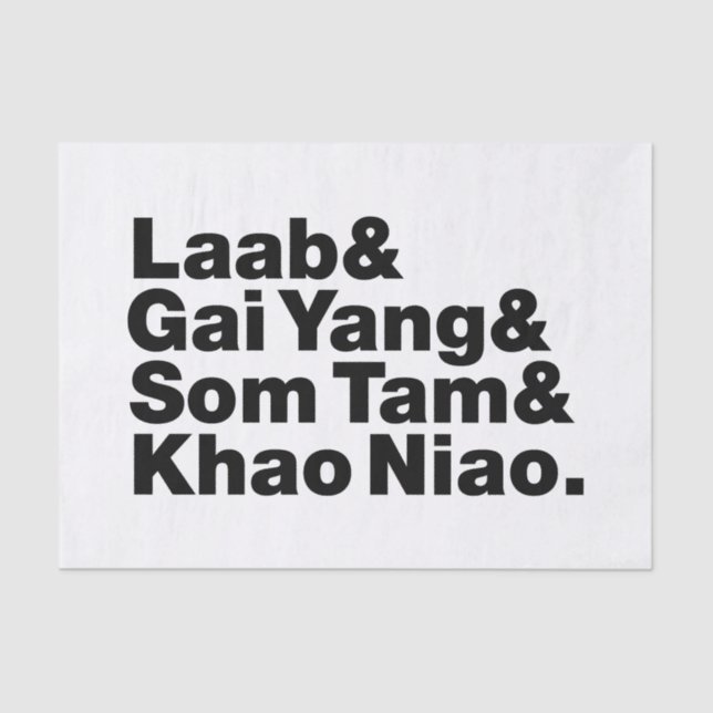 Papel De Seda Comida callejera tailandesa de Isaan (Anverso)