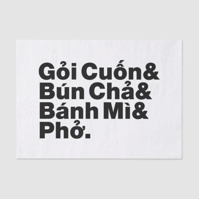 Papel De Seda Comida callejera vietnamita (Anverso)