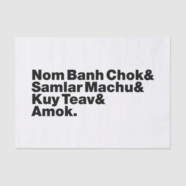 Papel De Seda Comida camboyana / khmer Street (Anverso)