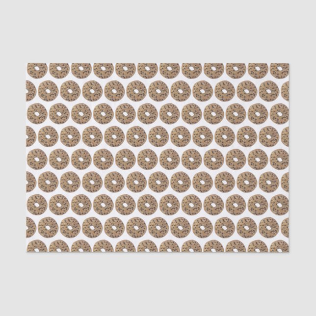 Papel De Seda Comida de desayuno Todo Poppy Sesame Seed Bagel (Anverso)