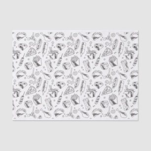 Papel De Seda Comida rápida Hamburguesa Fries Patrón de pollo de