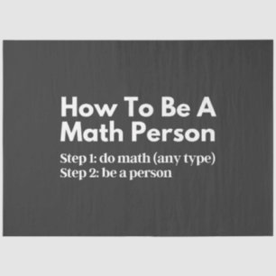 Papel De Seda Cómo ser una persona matemática