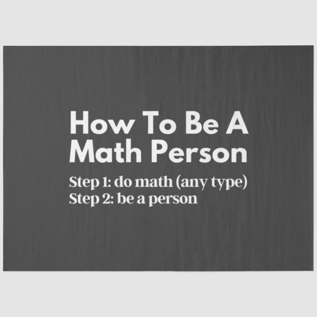 Papel De Seda Cómo ser una persona matemática (Anverso)