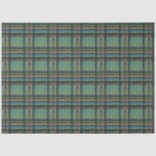 Papel De Seda Comodidad Acogedora Estilo Campestre Sage Plaid En