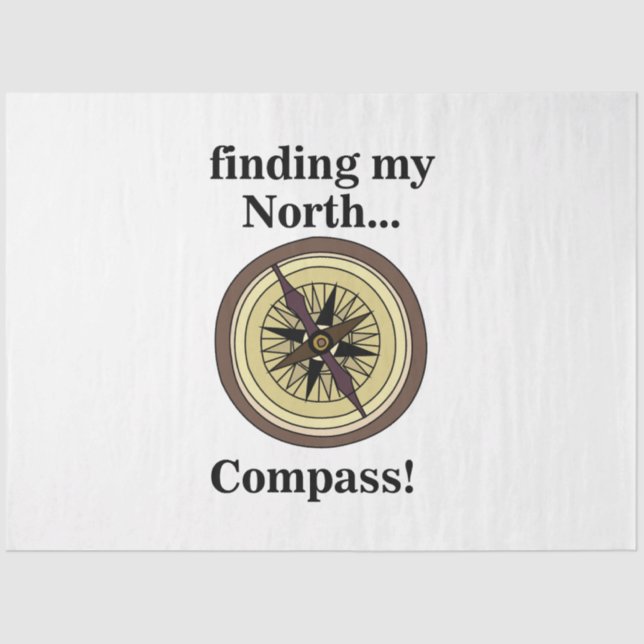 Papel De Seda Compass Instrument Navigation Direction Funny (Anverso)