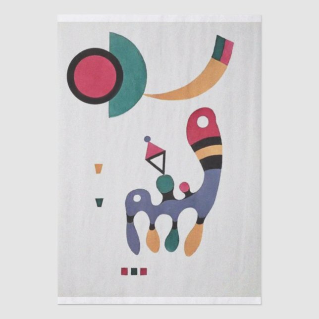 Papel De Seda Composición Abstracción Biomorfa-  Kandinsky  (Anverso)