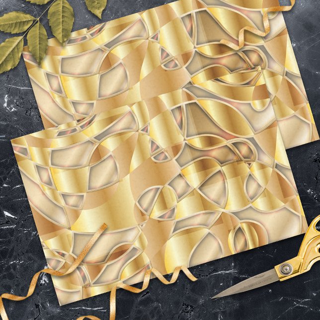 Papel De Seda Composición de arte lujoso del metal dorado (Subido por el creador)