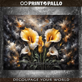 Papel De Seda Composición de flores de lirios de Calla #1