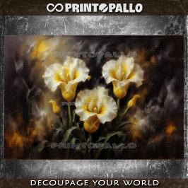 Papel De Seda Composición de las flores de las lilas amarillas #