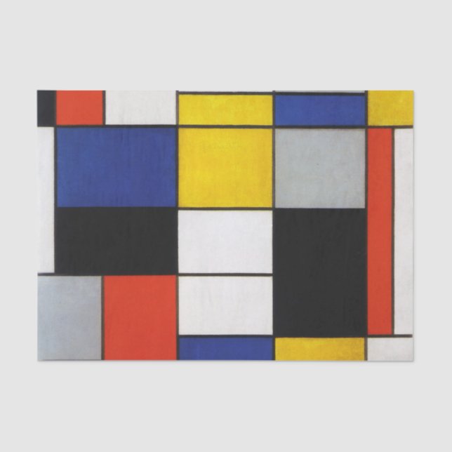 Papel De Seda Composición, Mondrian (Anverso)