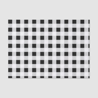 Papel De Seda Comprobación de búfalo en blanco y negro