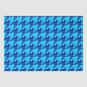 Papel De Seda Comprobación de la placa azul de Houndstoth