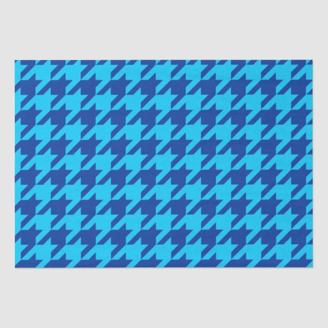 Papel De Seda Comprobación de la placa azul de Houndstoth (Anverso)