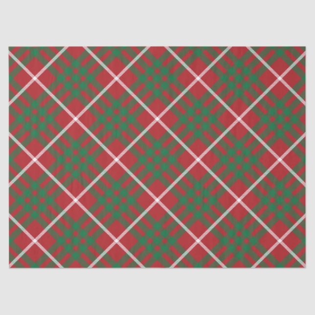 Papel De Seda Comprobación roja y verde (Anverso)