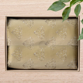 Papel De Seda Compromiso con Boda de brillo elegante de diamante