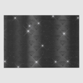 Papel De Seda Compromiso de Boda elegante de diamantes negros