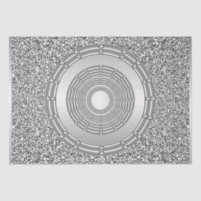 Papel de seda con brillo plateado (Anverso)