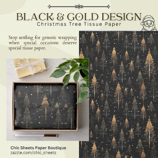 Papel de seda con diseño de árbol de Navidad en ne