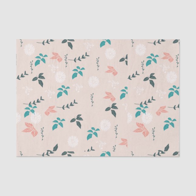 Papel de seda con estampado botánico (Anverso)