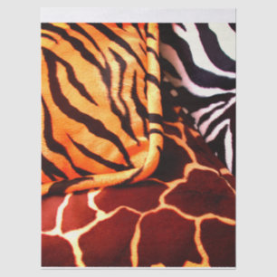 Papel de seda con estampado de animales