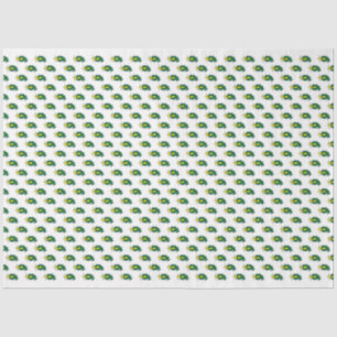 Papel de seda con estampado de hojas Verde Amarill