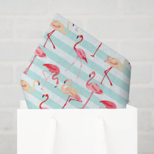 Papel de seda con estampado de rayas de flamenco r