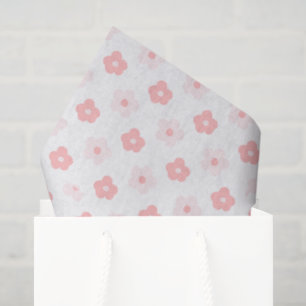 Papel de seda con estampado floral rosa