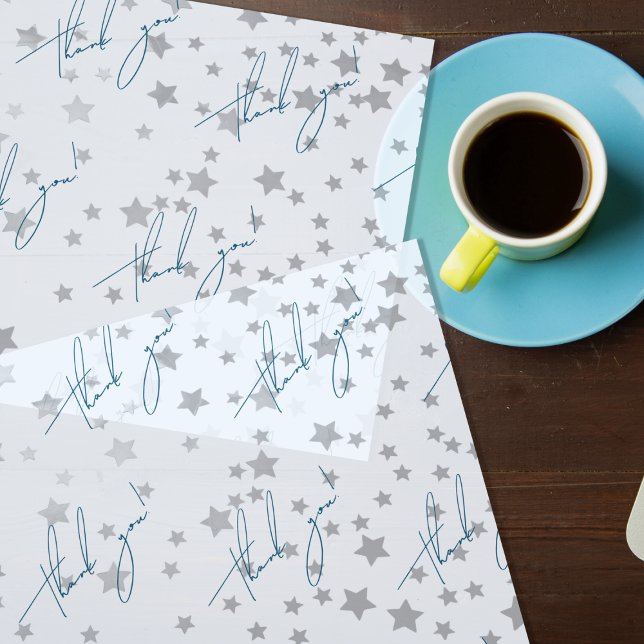 Papel de seda con estrellas de agradecimiento al c (Subido por el creador)