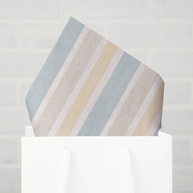 Papel de seda con franja costera de Hamptons (Bolsa de regalo)