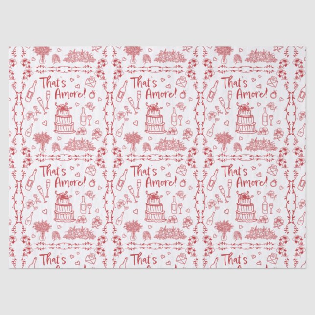 Papel de seda con garabatos de boda (Anverso)
