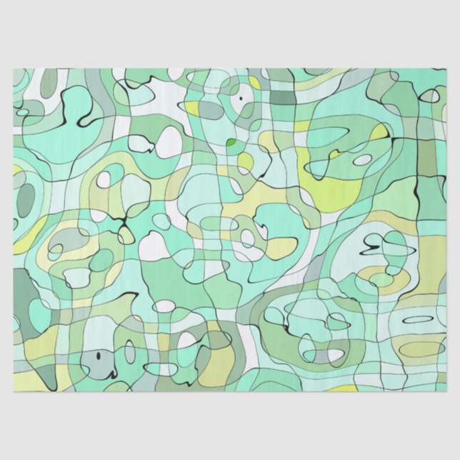 Papel de seda con garabatos verdes (Anverso)