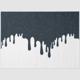 Papel de seda con goteo de tinta Noir – Personaliz