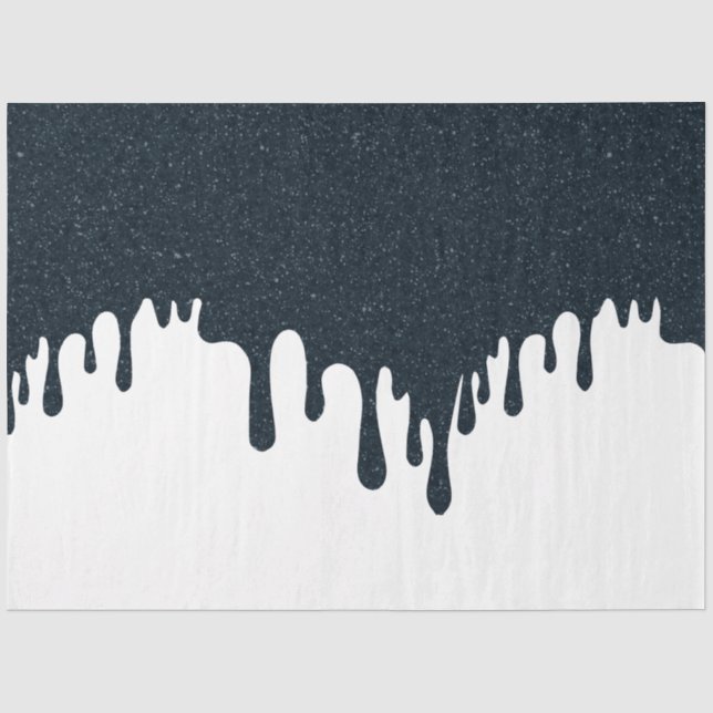 Papel de seda con goteo de tinta Noir – Personaliz (Anverso)