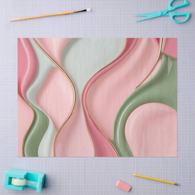 Papel de seda con gráfico abstracto elegante (Artesanía)